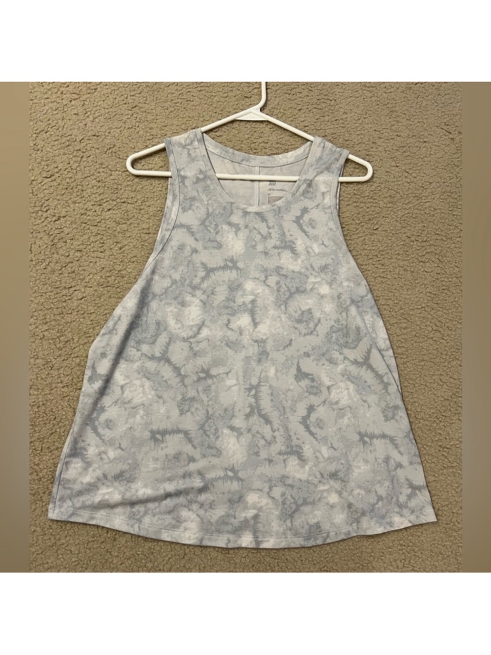 ALL IN MOTION Women’s Greyish Blue/White Activewear Tank